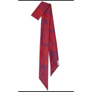Burberry Rose Print Silk Scarf Raspberry Pink Logo Wrap Designer 100% Silk Italy
